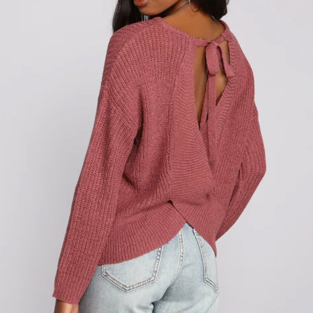 Windsor Loving Knit Basic Open Back Sweater - Picture 6 of 7